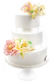 Tort pastelowy bukiet
